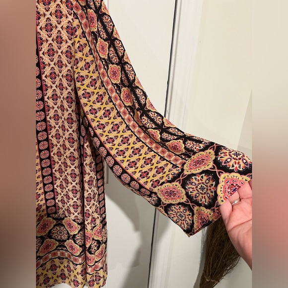 Rose + Olive Women's Blouse Boho Mandala Colorful Long Sleeve Shirt Size 2X - Picture 6 of 11